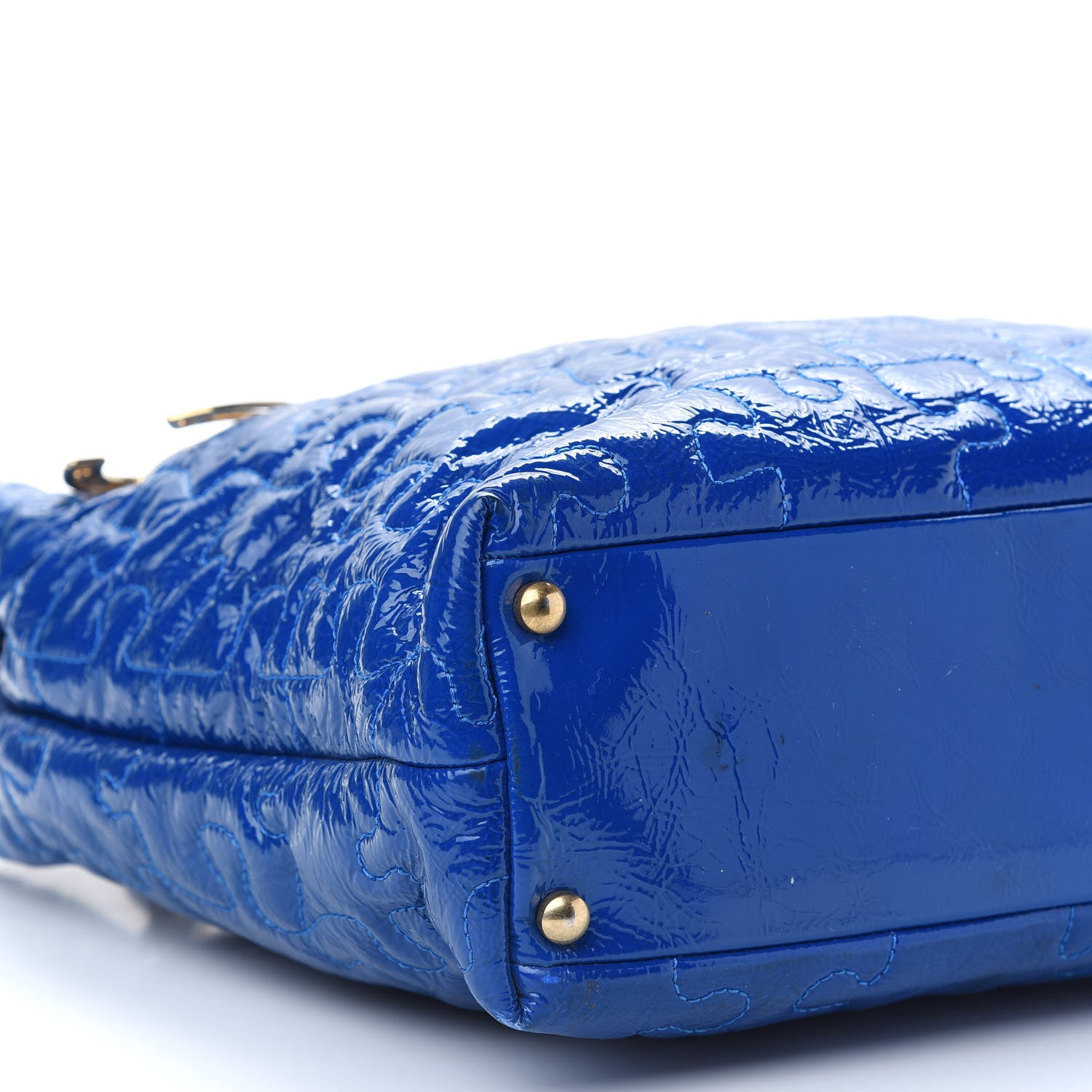 Chanel Patent Puzzle Tote Electric Blue 7 of 9