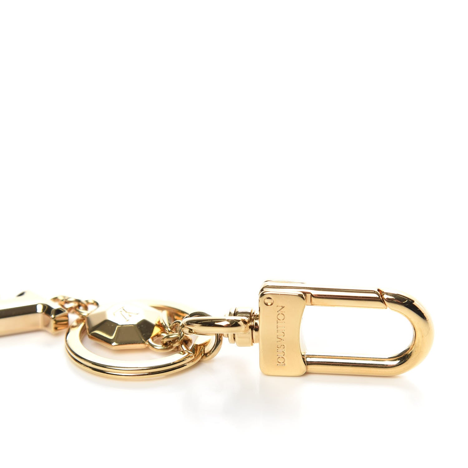 Louis Vuitton LV Facettes Bag Charm Key Holder Gold 3 of 3