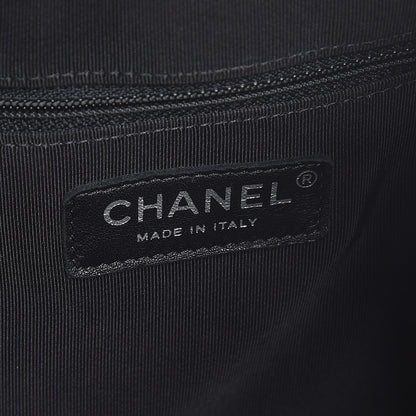 Chanel Calfskin Chevron Large Urban Spirit Drawstring Bag Black 6 of 8