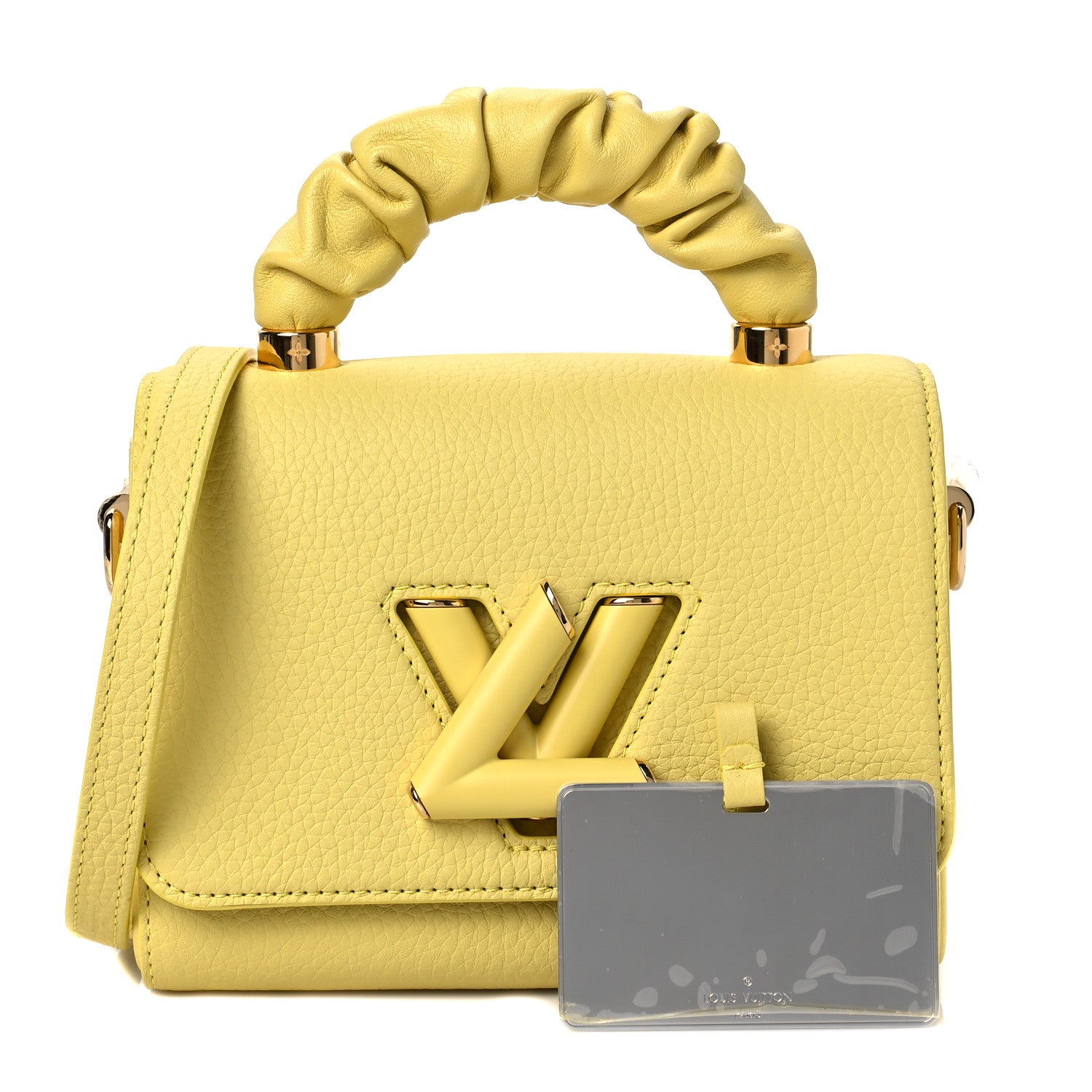 Louis Vuitton Taurillon Smooth Calfskin Scrunchie Twist One Handle PM Yellow 1 of 7