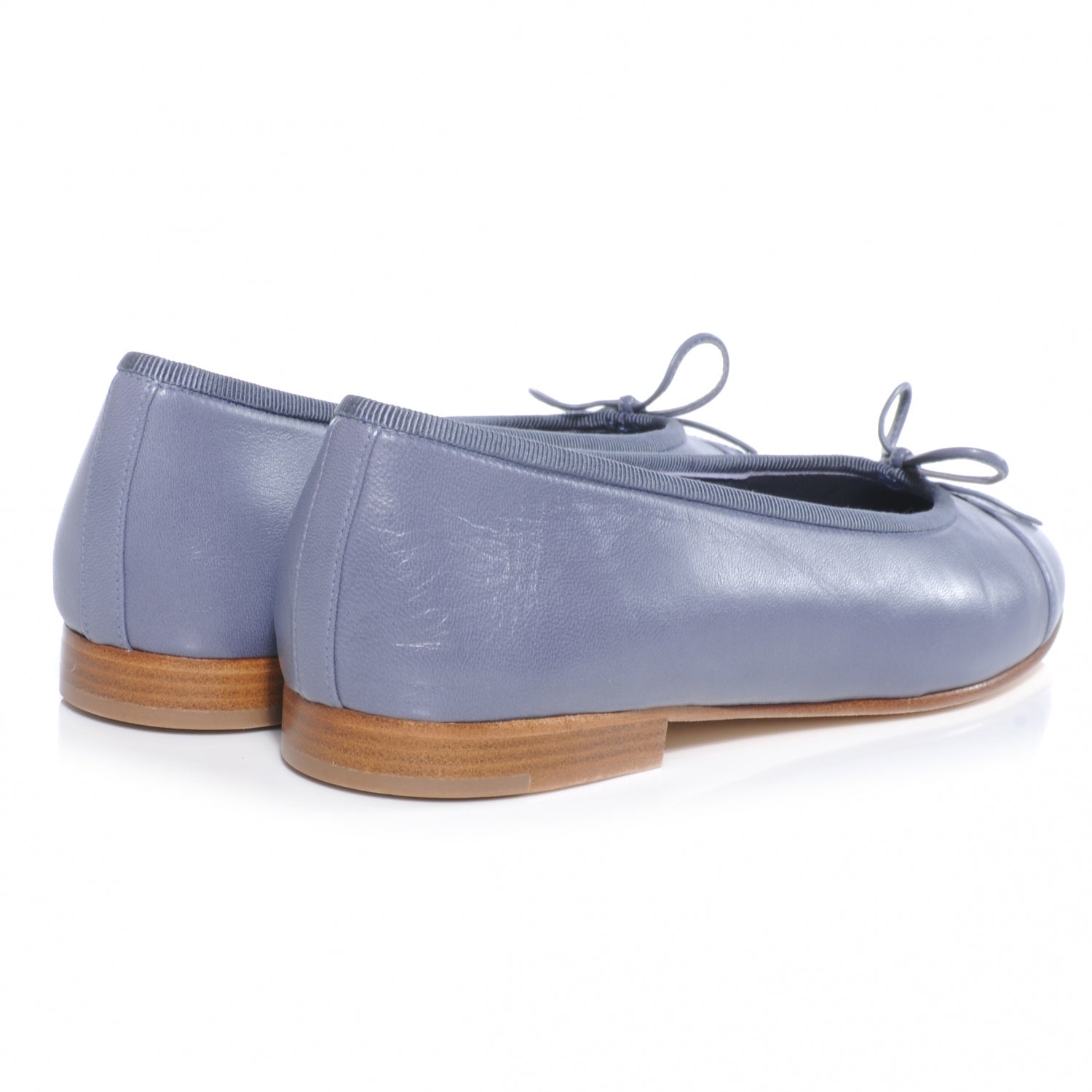 Chanel Leather Classic CC Ballet Flats 38.5 Lavender 5 of 8