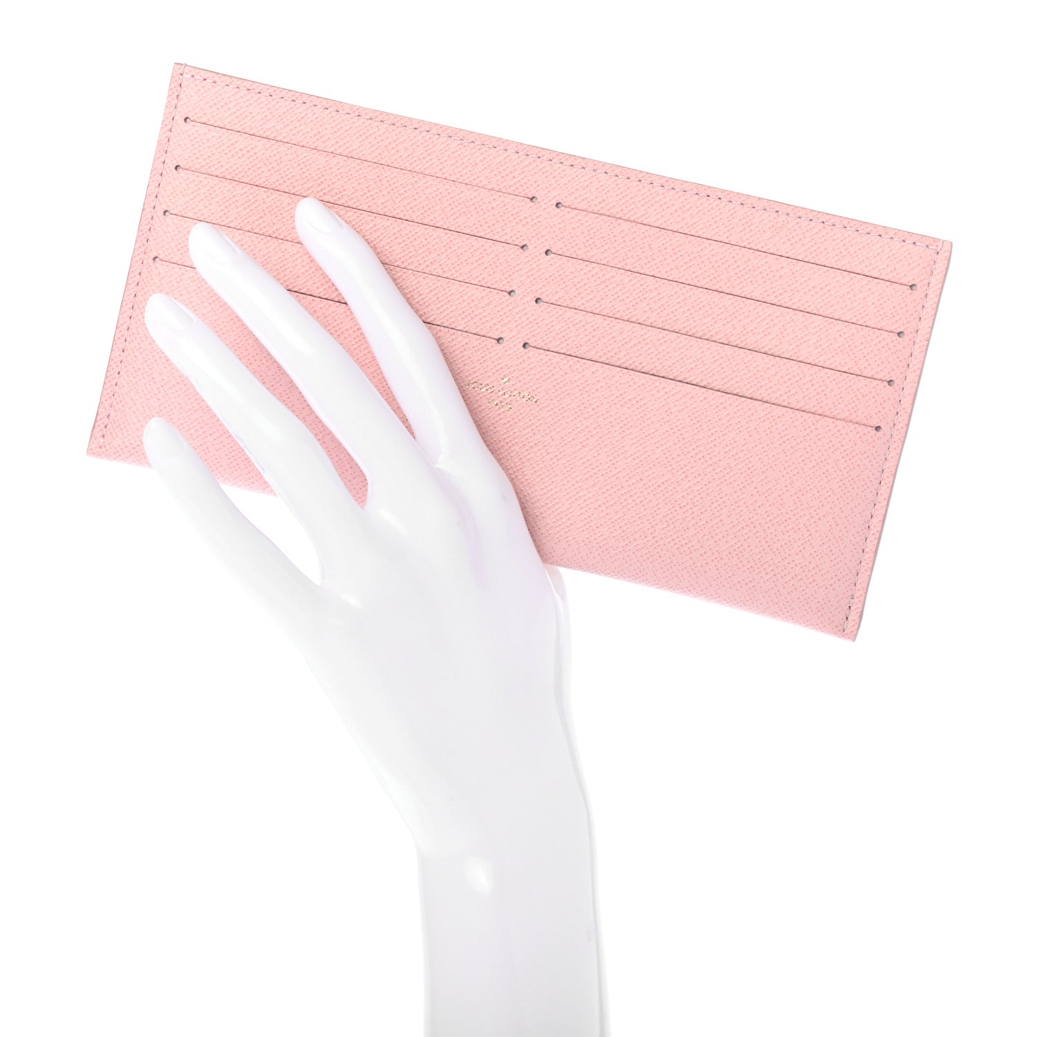 Louis Vuitton Calfskin Felicie Card Holder Insert Rose Ballerine 2 of 6