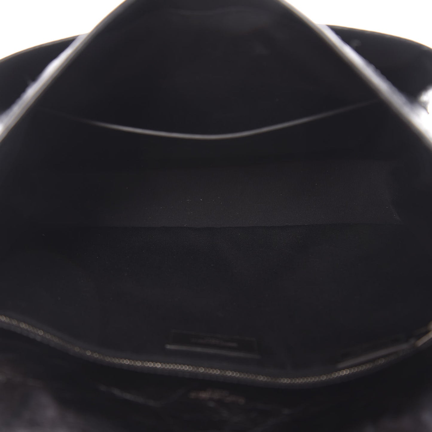 Crinkled Calfskin Matelasse Monogram Large Niki Chain Satchel Black