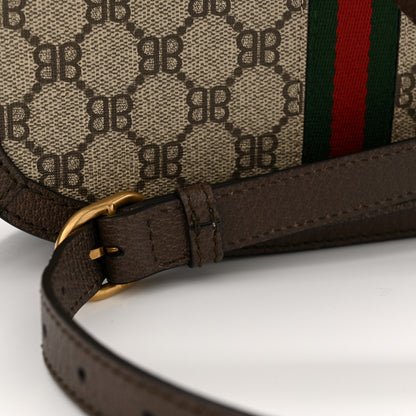 Gucci X BALENCIAGA BB Supreme Monogram Web Small Ophidia Shoulder Bag Beige New Acero 12 of 12