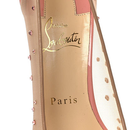 Christian Louboutin Patent Rete Strass Follies 70 Pumps 36.5 Guimauve 6 of 7