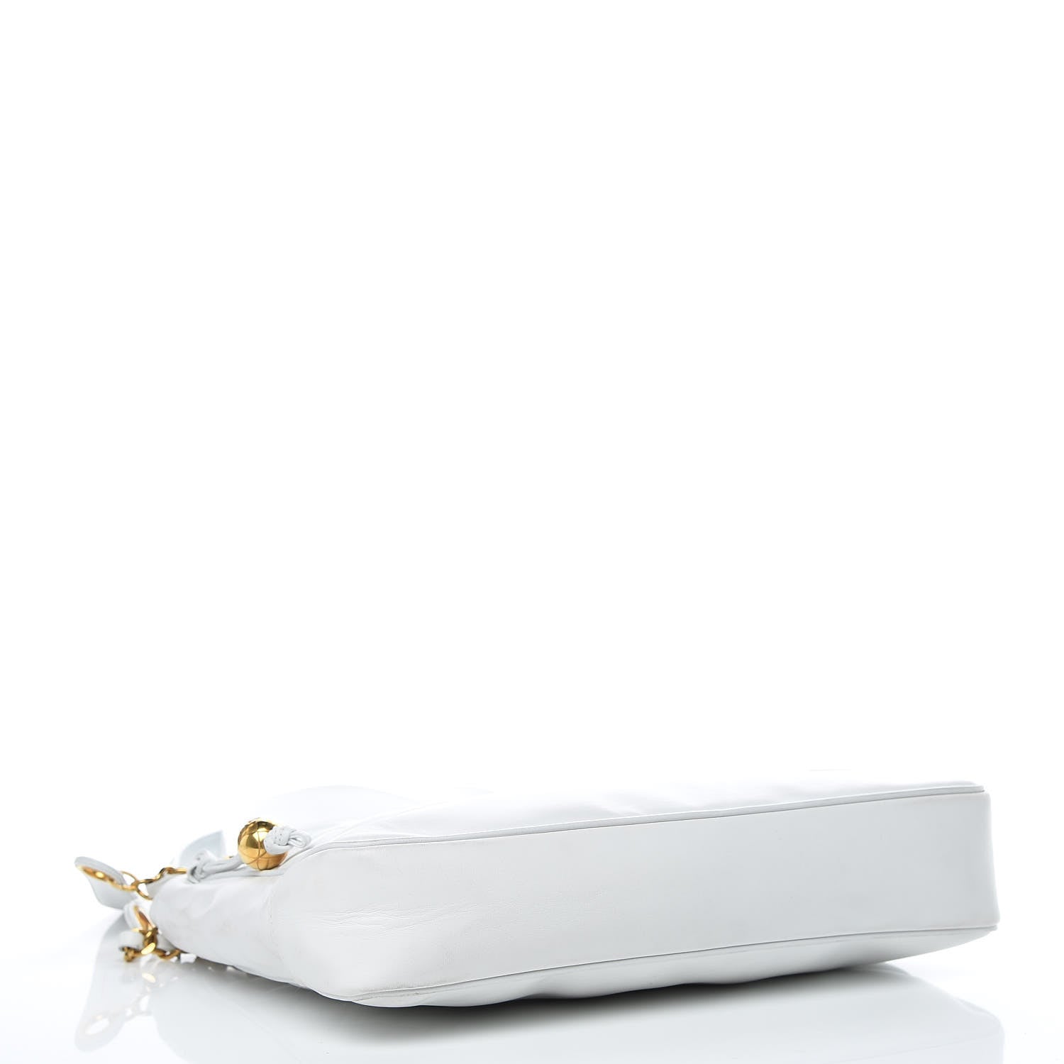 Chanel Lambskin Quilted Shoulder Bag White 4 of 27