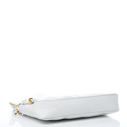 Chanel Lambskin Quilted Shoulder Bag White 4 of 27