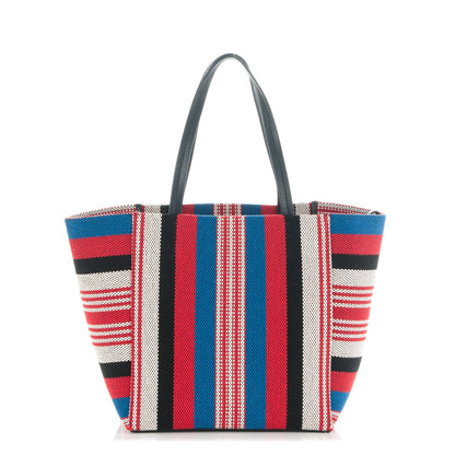 Celine Textile Striped Small Horizontal Cabas Phantom Navy Blue 1 of 7