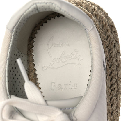 Christian Louboutin Toile Calfskin Espasneak Flat Sneaker 39 Ivory 7 of 9