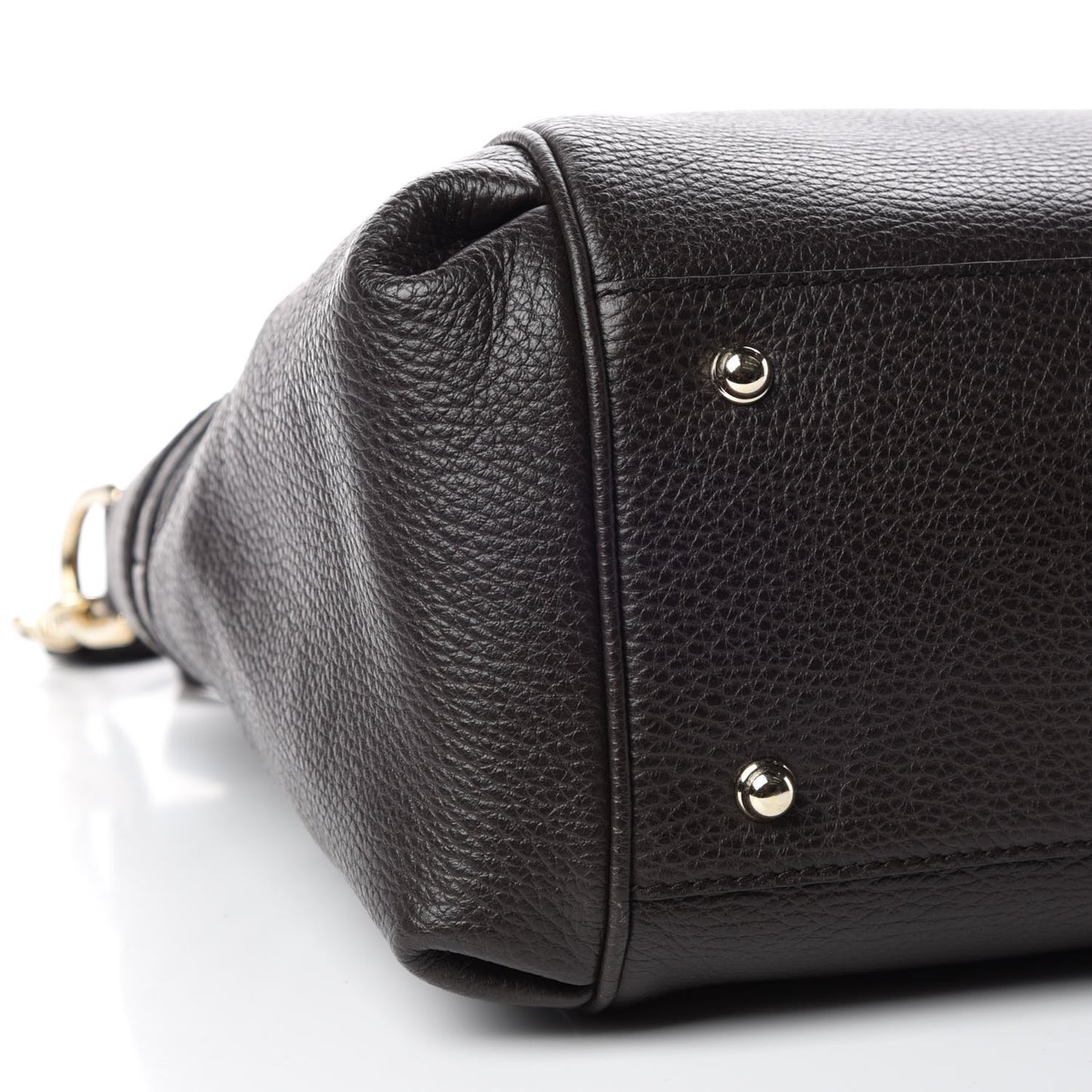 Pebbled Calfskin Broadway Tote Dark Brown