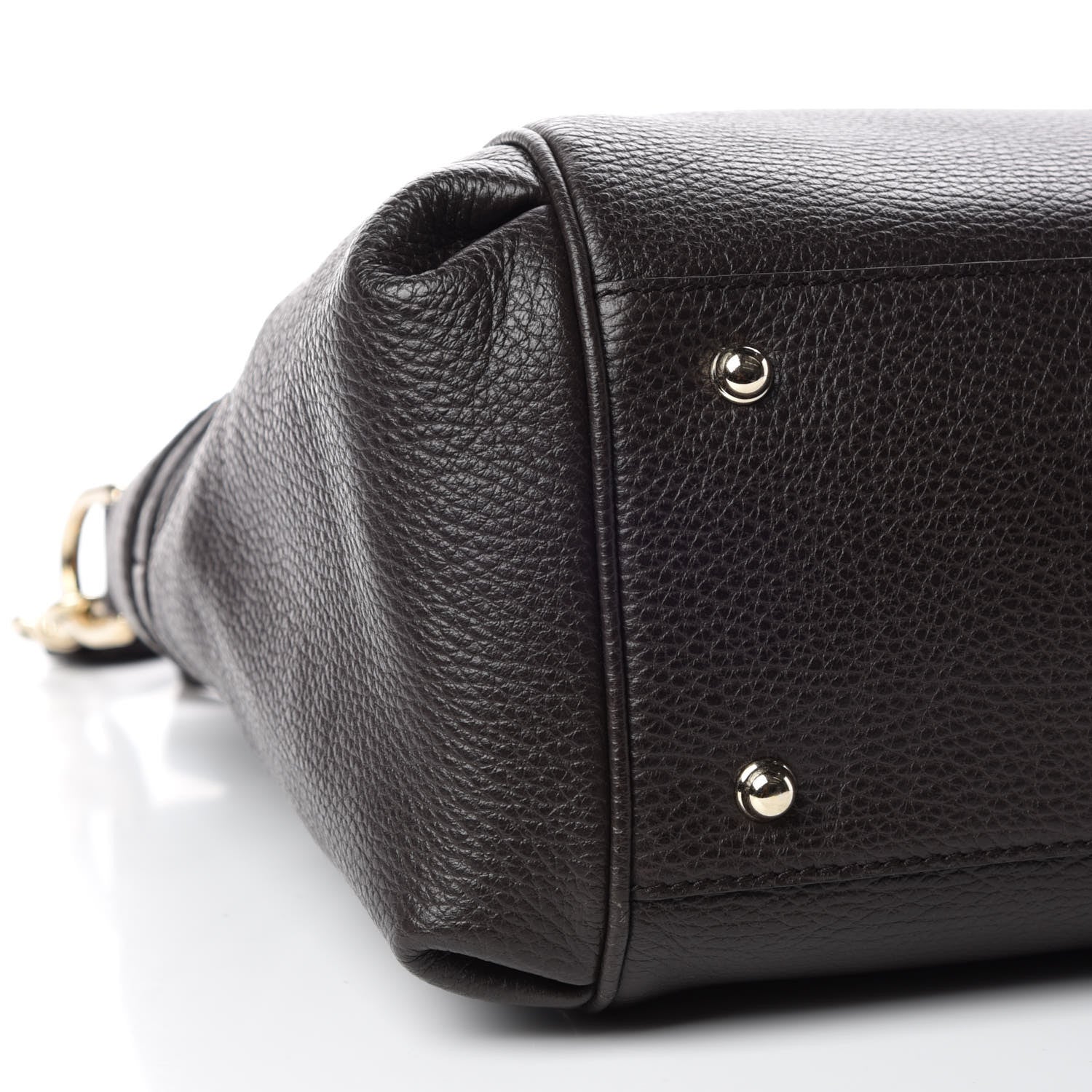Gucci Pebbled Calfskin Broadway Tote Dark Brown 9 of 10