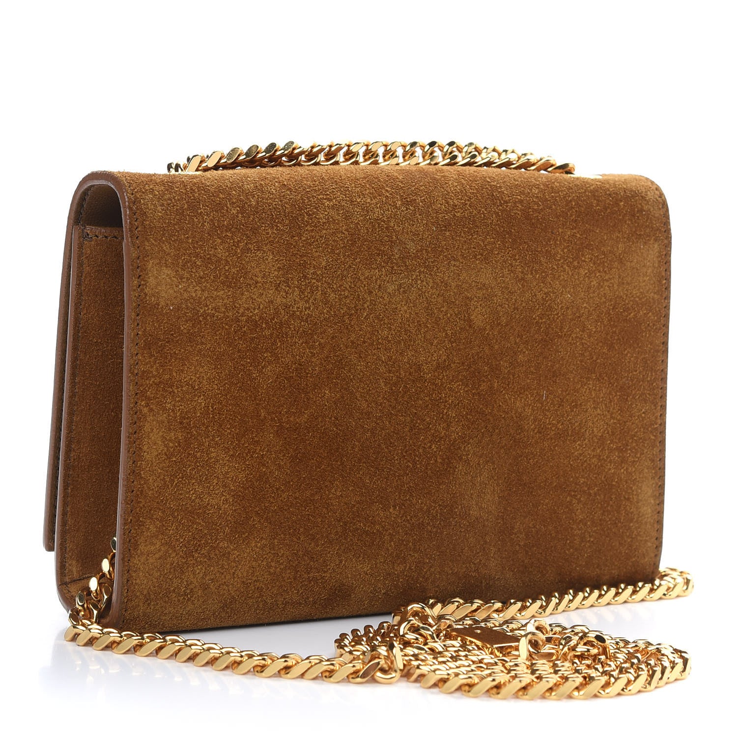 Saint Laurent Suede Small Classic Monogram Kate Tassel Satchel Light Ochre 3 of 9