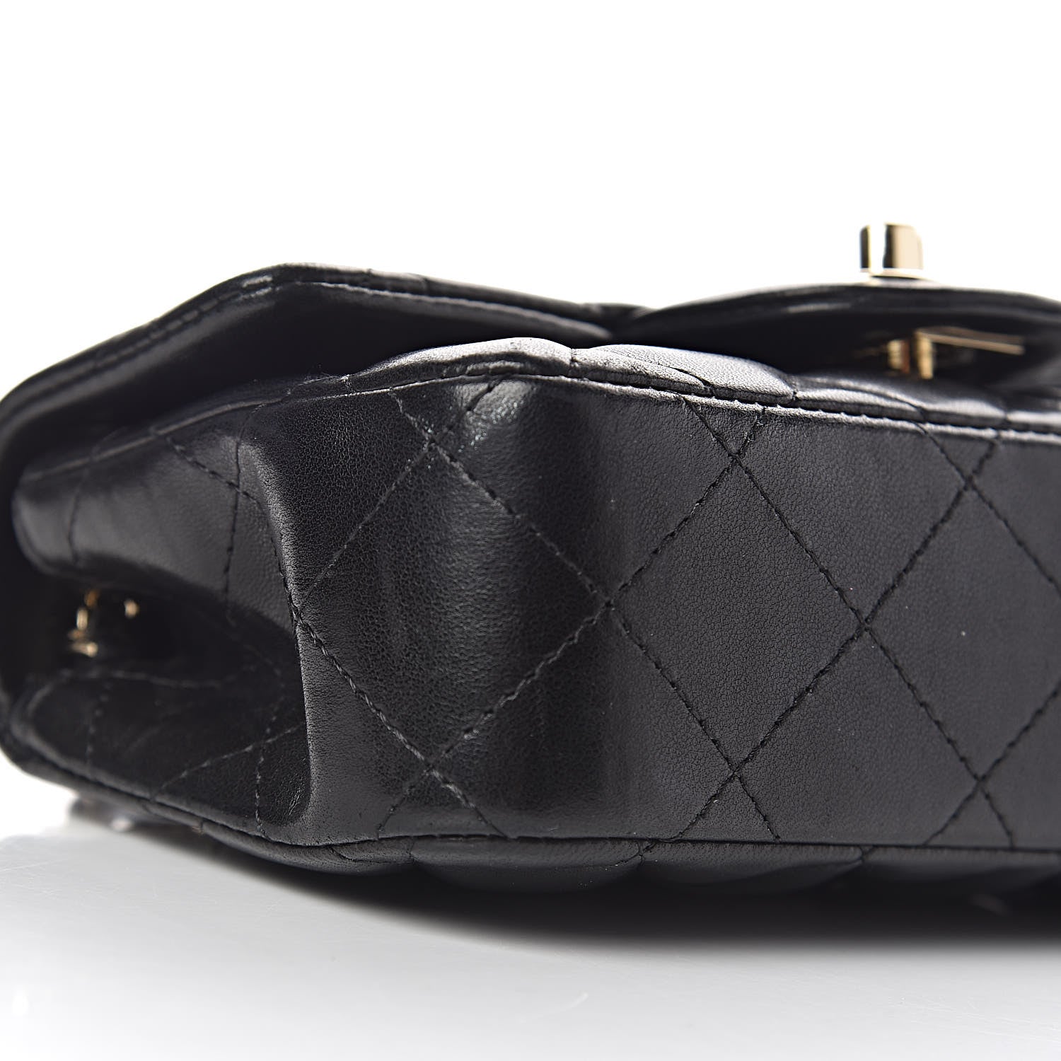 Chanel Lambskin Quilted Extra Mini Rectangular Flap Black 10 of 13