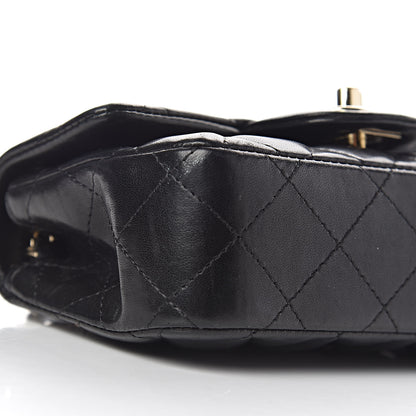 Chanel Lambskin Quilted Extra Mini Rectangular Flap Black 10 of 13