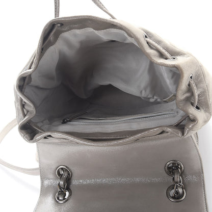 Chanel Metallic Calfskin Chevron Quilted Small Urban Spirit Backpack Silver 5 of 9