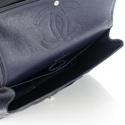 Chanel Caviar Quilted Maxi Double Flap Navy Blue 5 of 8