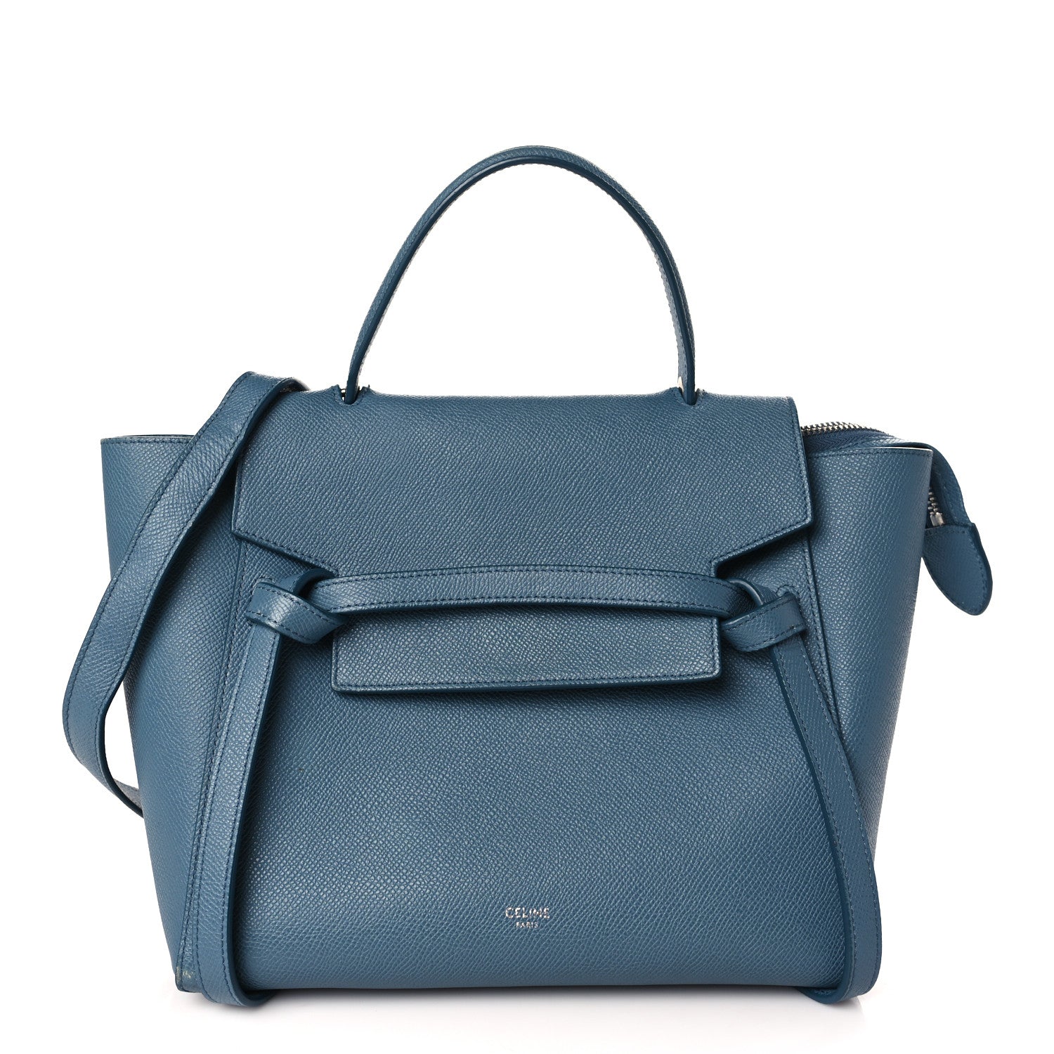 Celine Grained Calfskin Mini Belt Bag Slate Blue 1 of 9