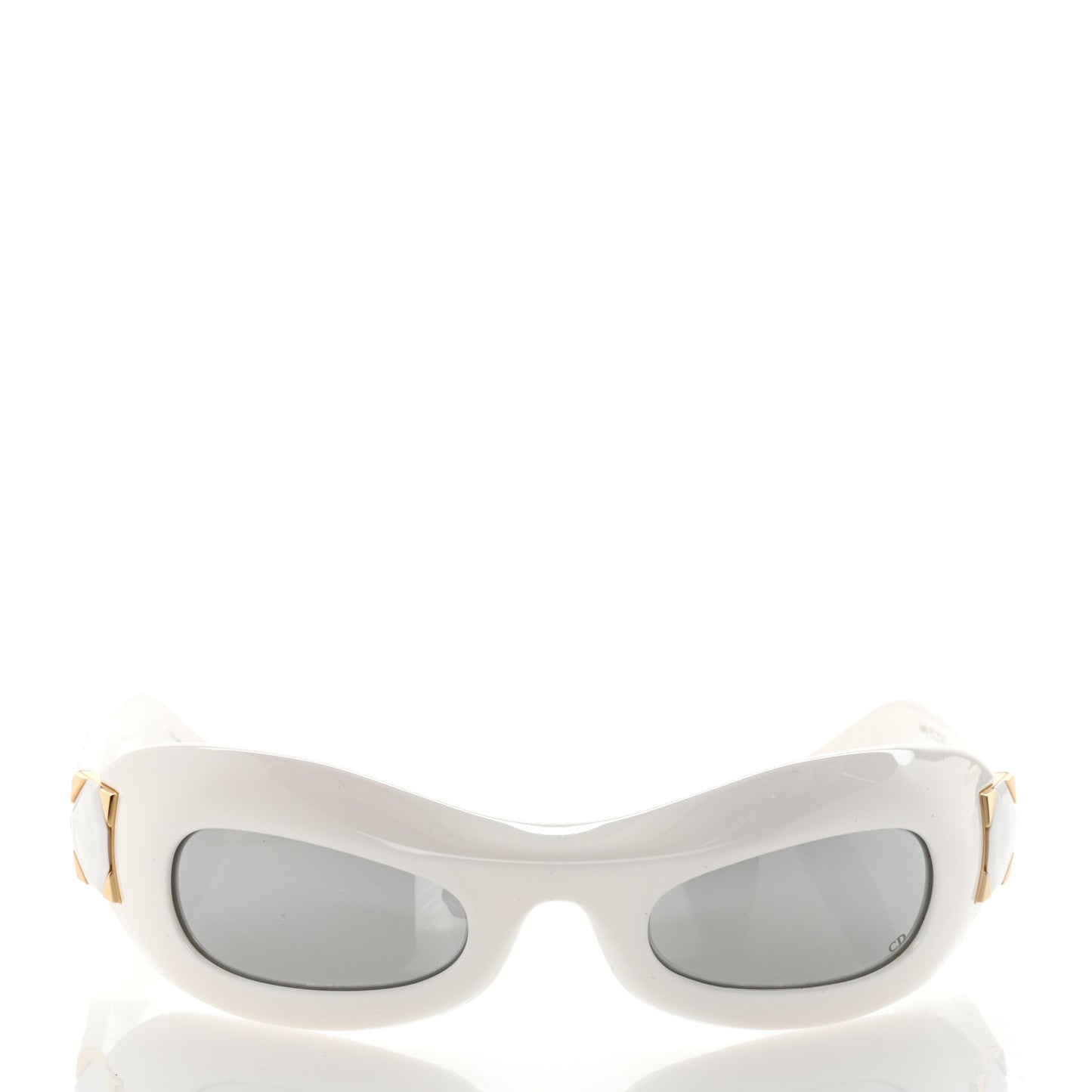 Lady 95.22 Round Sunglasses White