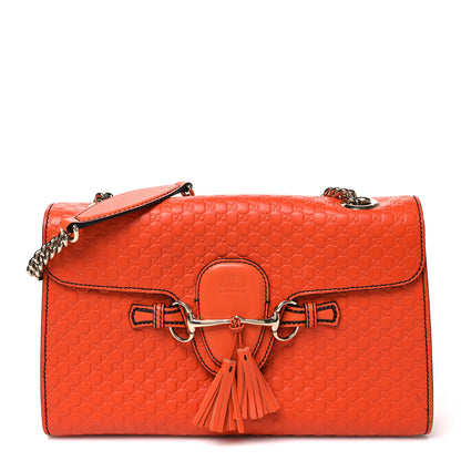 Gucci Microguccissima Medium Emily Chain Shoulder Bag Sun Orange 1 of 10
