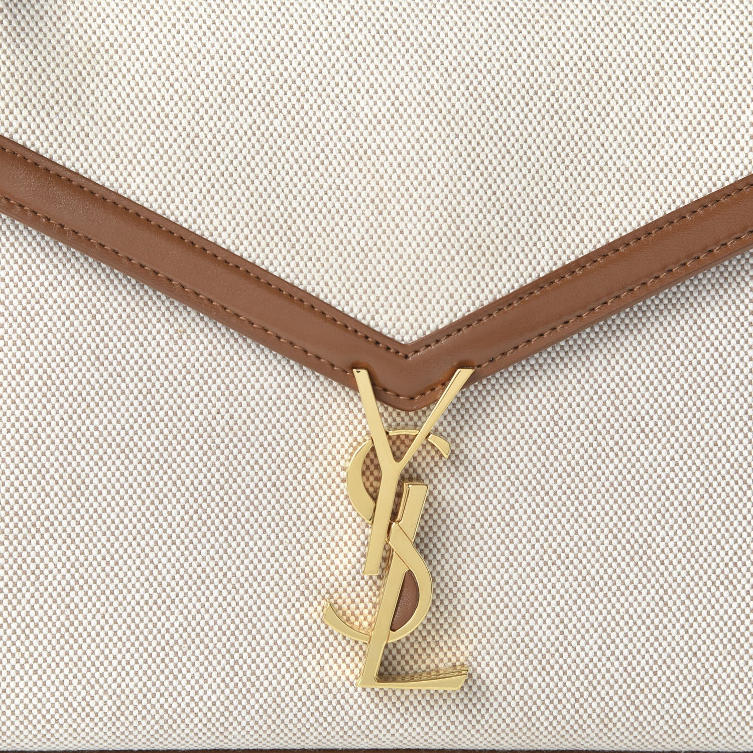 Saint Laurent Canvas Calfskin Medium Classic Monogram Cassandra Top Handle 9 of 9