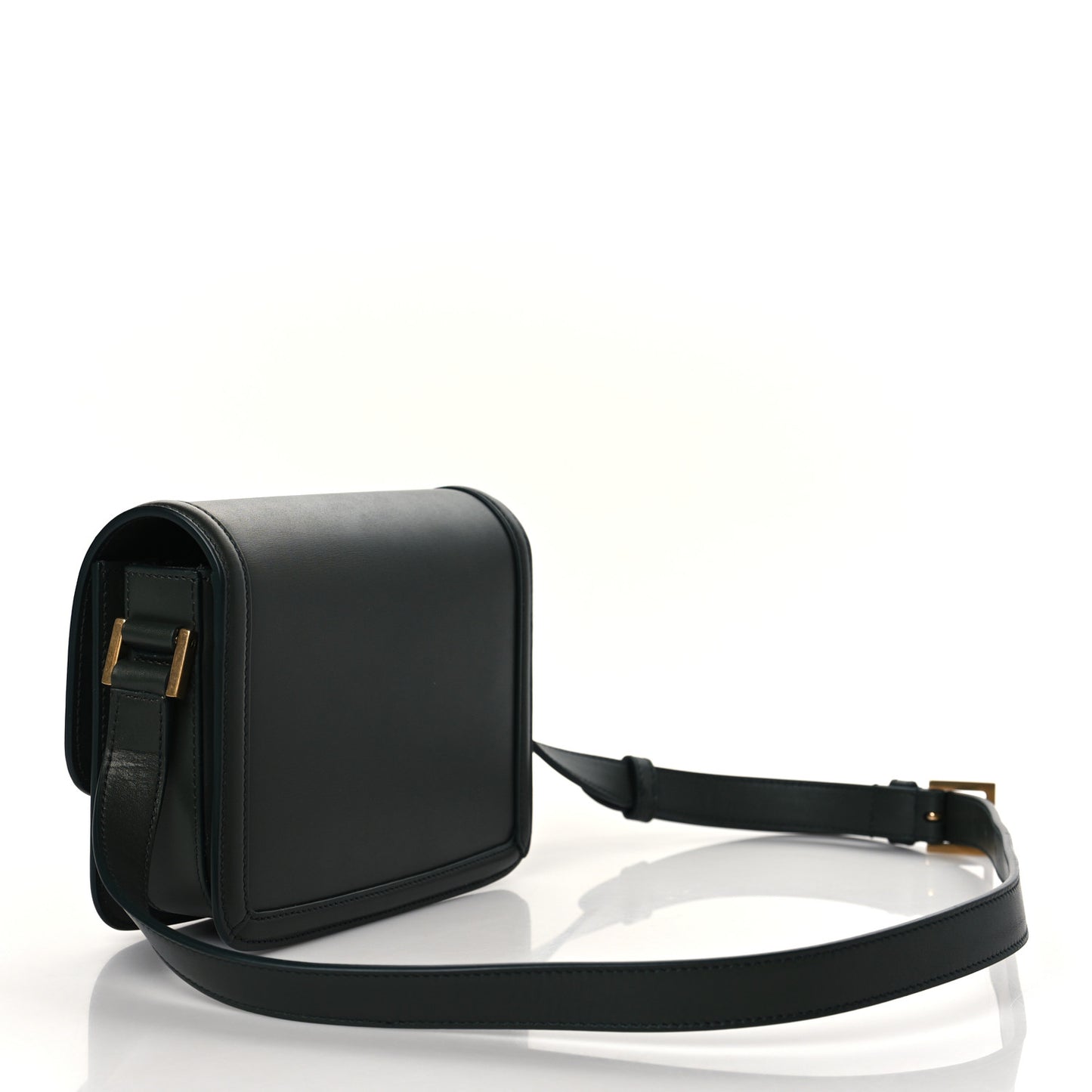 Smooth Calfskin Small Solferino Satchel Green