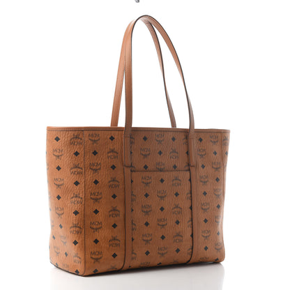 MCM Visetos Toni Shopper Tote Cognac 3 of 9