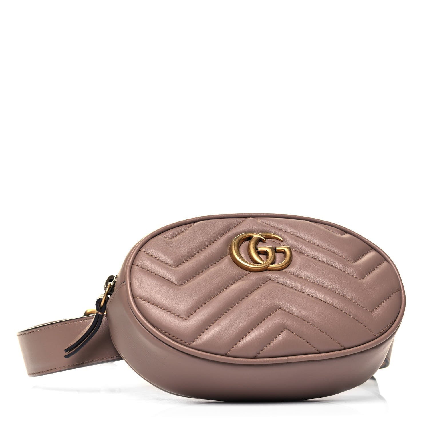 Gucci Calfskin Matelasse GG Marmont Belt Bag 75 30 Porcelain Rose 4 of 8