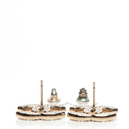 Chanel Crystal CC Earrings Gold 5 of 7