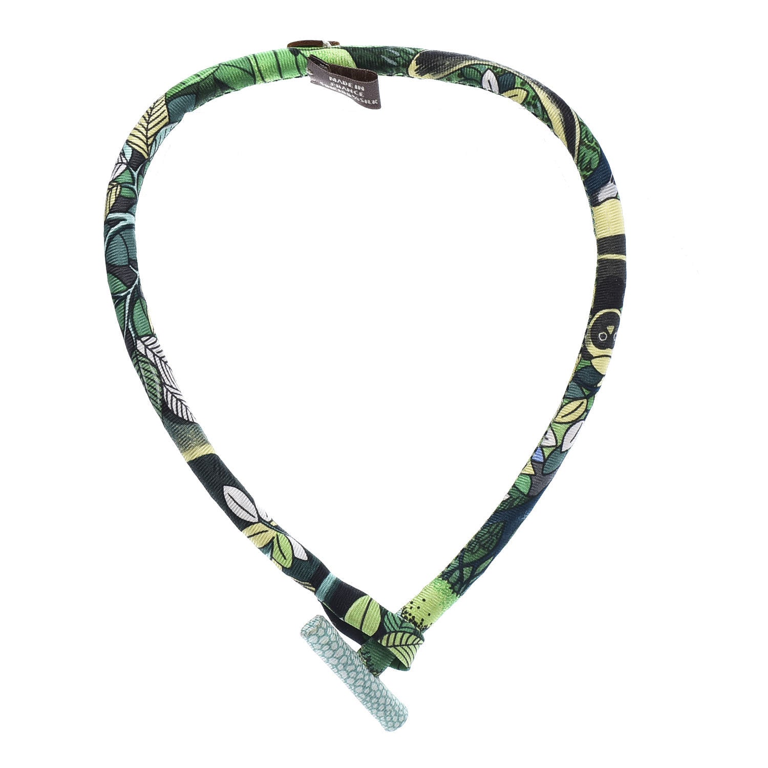 Hermes Silk Collier En Soie Petit H Necklace 3 of 6