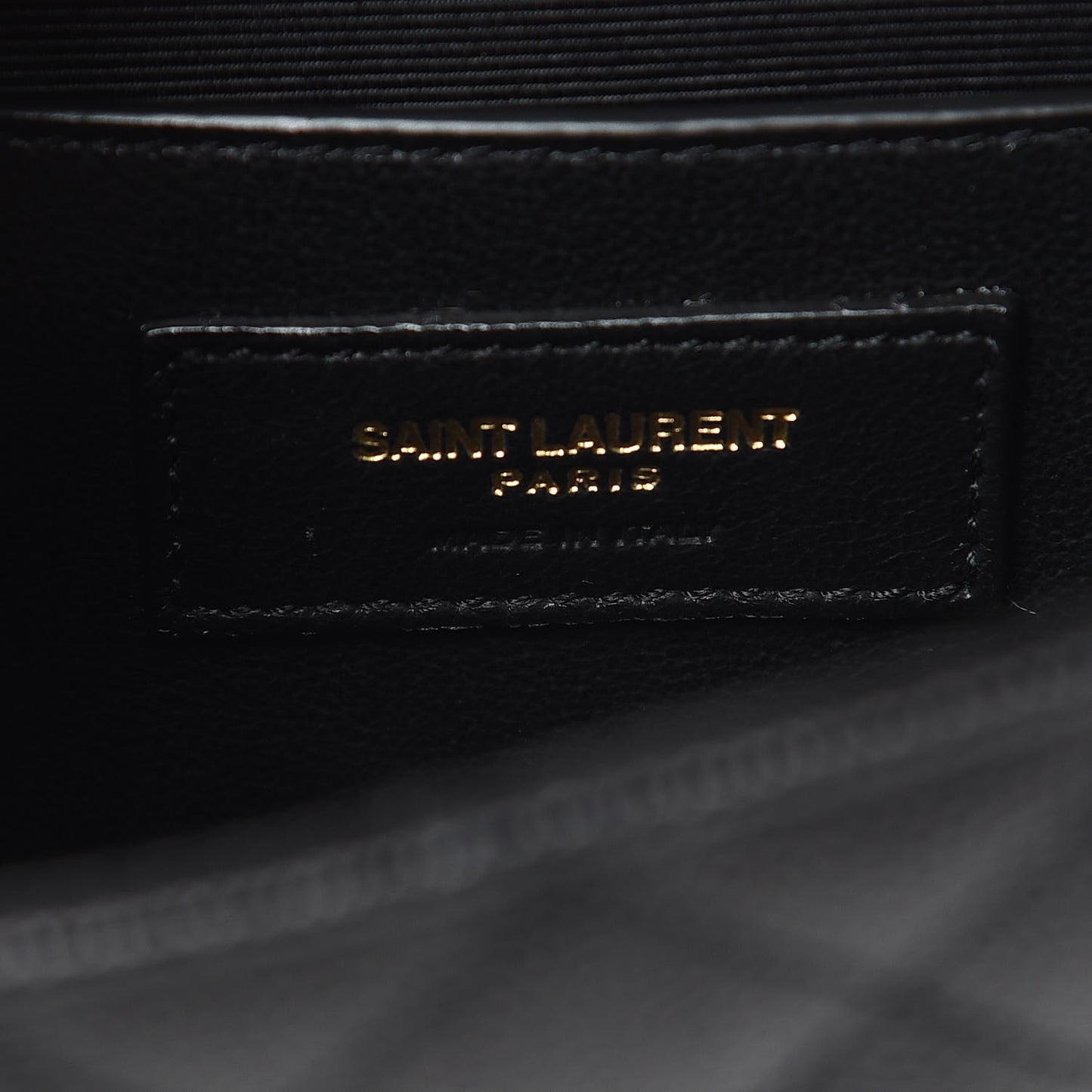 Grain De Poudre Textured Mixed Matelasse Triquilt Small Monogram Satchel Black