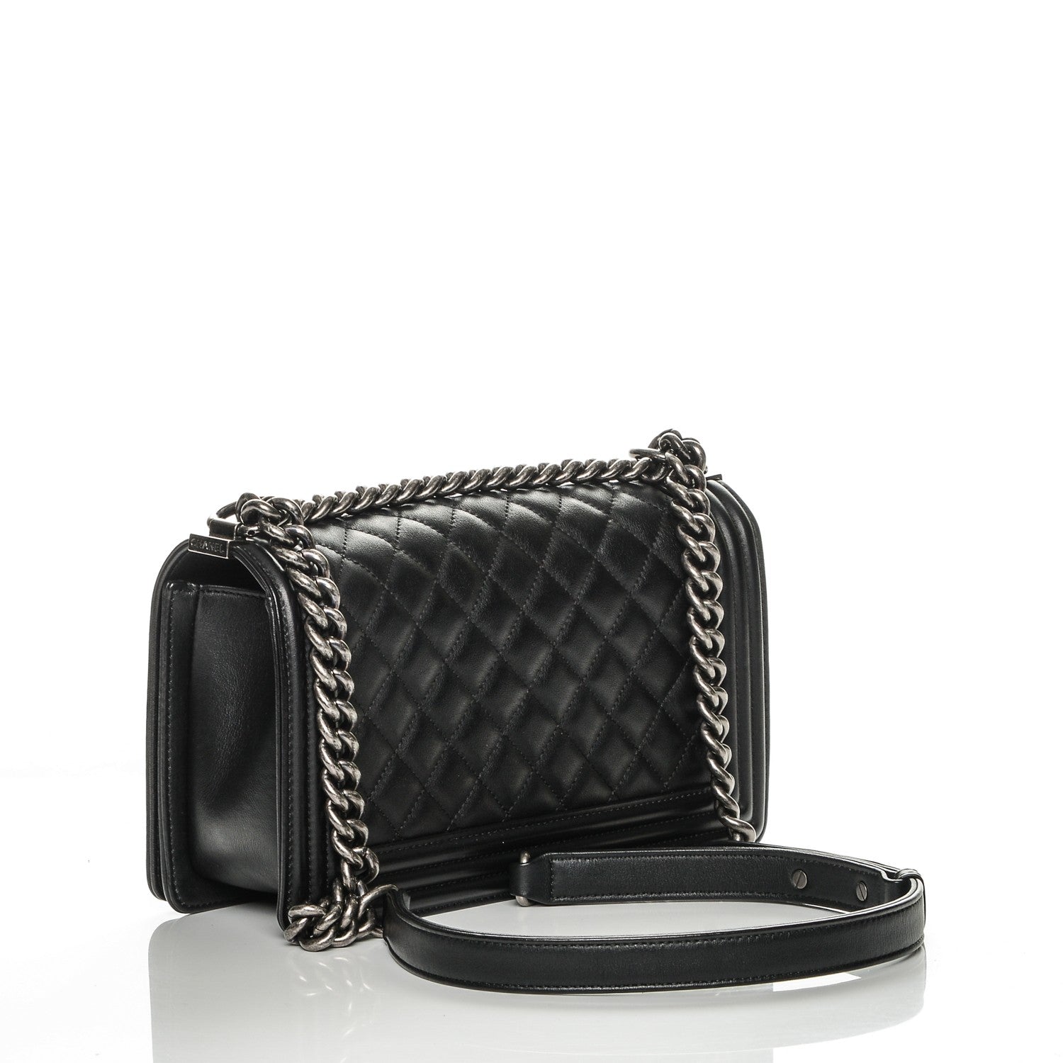 Chanel Calfskin Quilted Medium Boy Flap Black 3 of 7