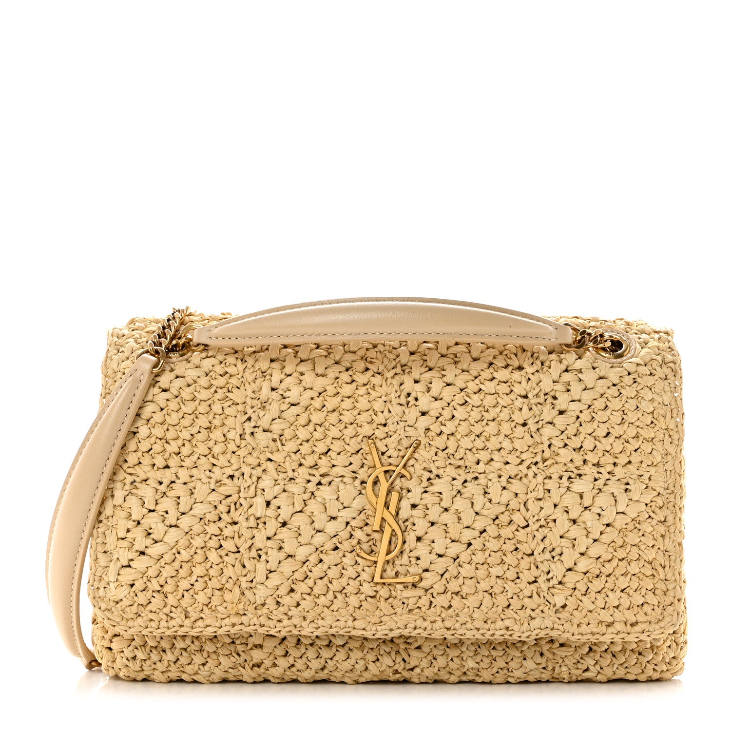 Saint Laurent Raffia Monogram Medium Jamie Natural Avorio 1 of 14