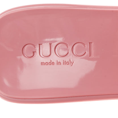 Gucci Rubber Gucci Logo Womens Platform 20/60mm Slide Sandals 37 Wild Rose 6 of 9