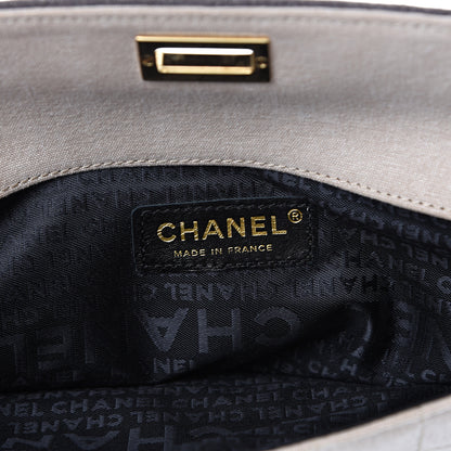 Chanel Canvas Chocolate Bar Mademoiselle Double Flap Clutch Beige Brown 6 of 10