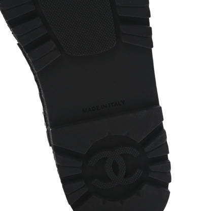 Chanel Calfskin Cap Toe CC Ankle Boots 38.5 Grey Black 7 of 10