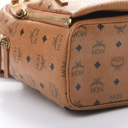 MCM Visetos Studded Small Dual Stark Backpack Cognac 8 of 14