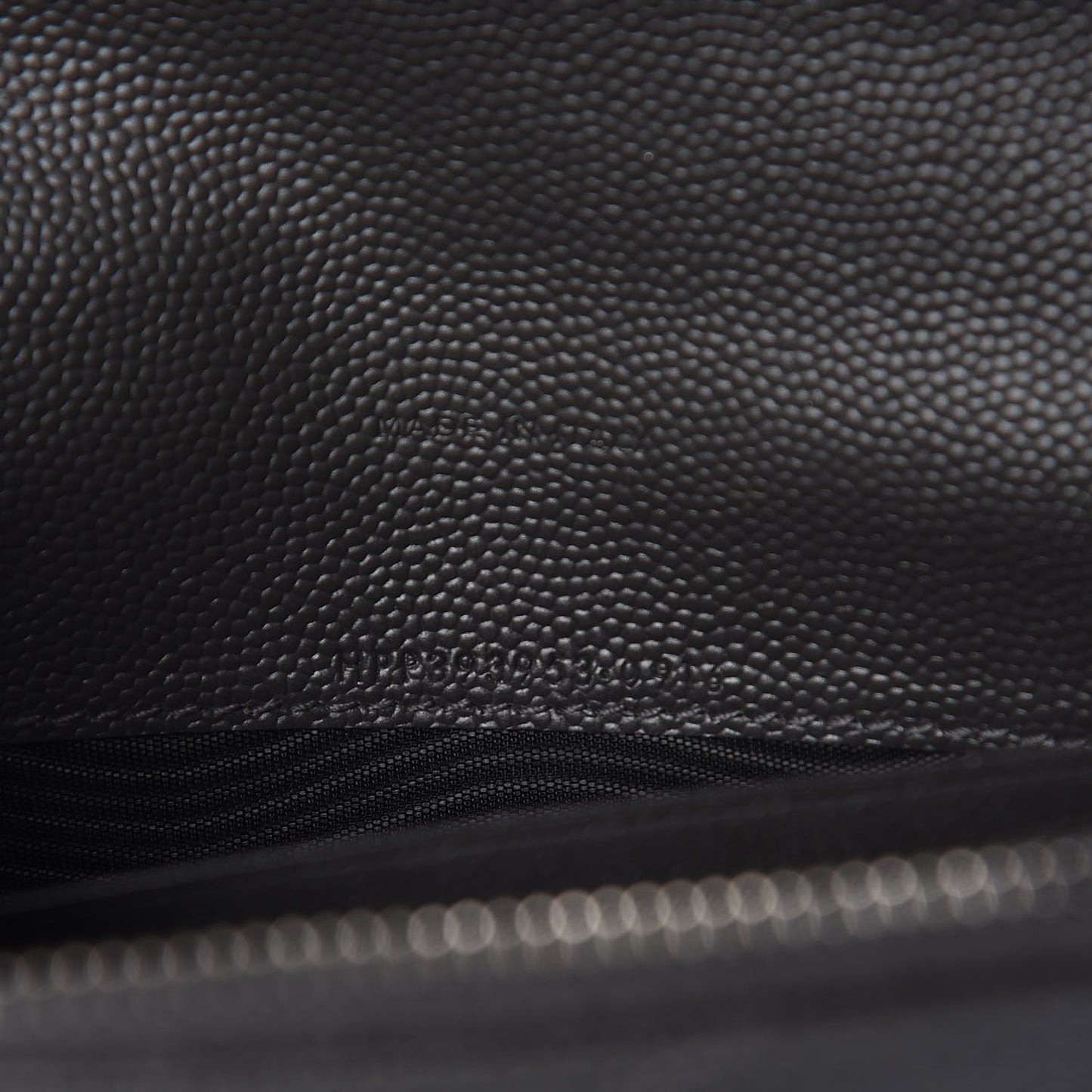 Grain De Poudre Matelasse Chevron Monogram Envelope Chain Wallet Coal