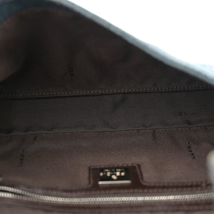 Fendi Denim Baguette Blue 5 of 10