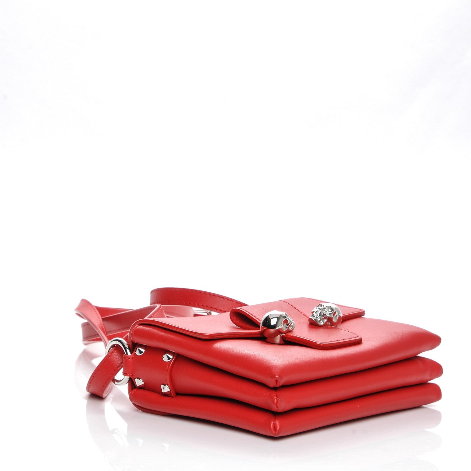 Alexander McQueen Calfskin Twin skull Tote Red 4 of 9