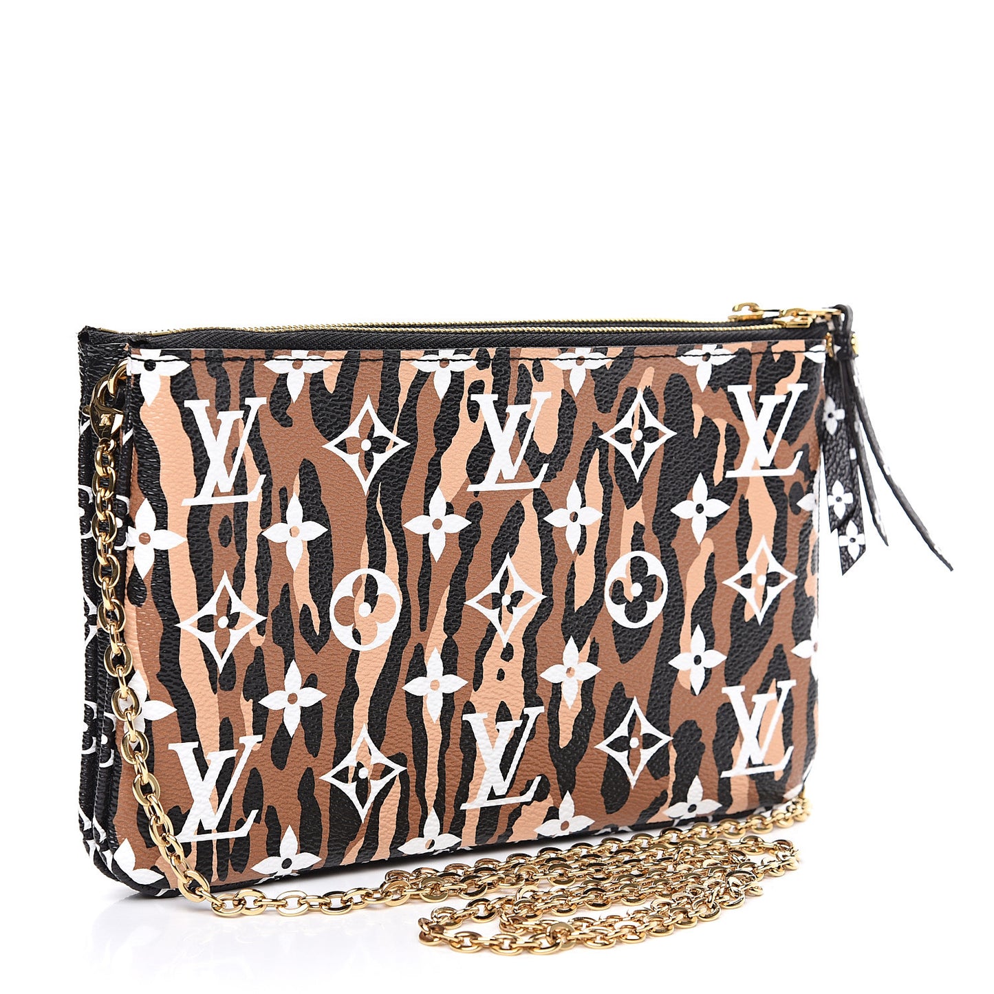 Monogram Giant Jungle Pochette Double Zip Black