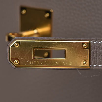 Hermes Togo Kelly Retourne 32 Etoupe 14 of 30