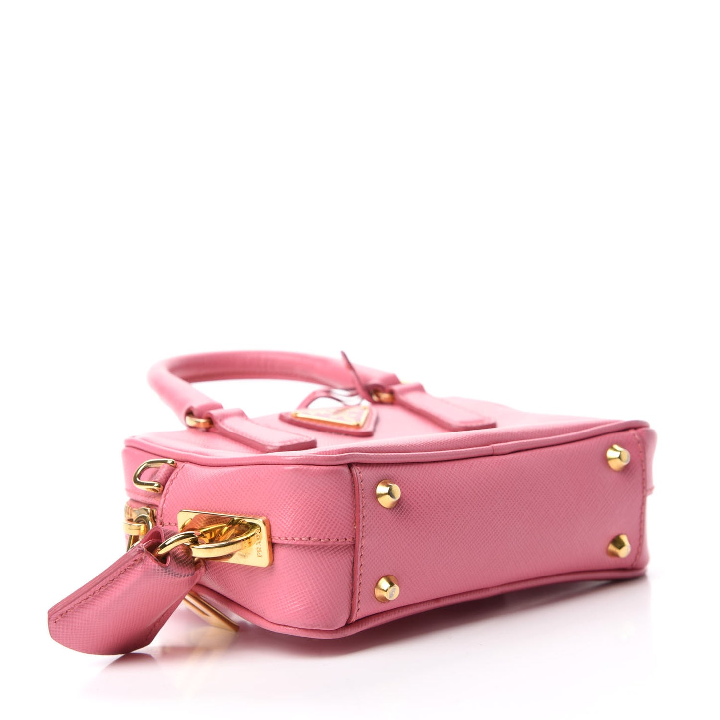 Saffiano Lux Mini Top Handle Crossbody Geranio