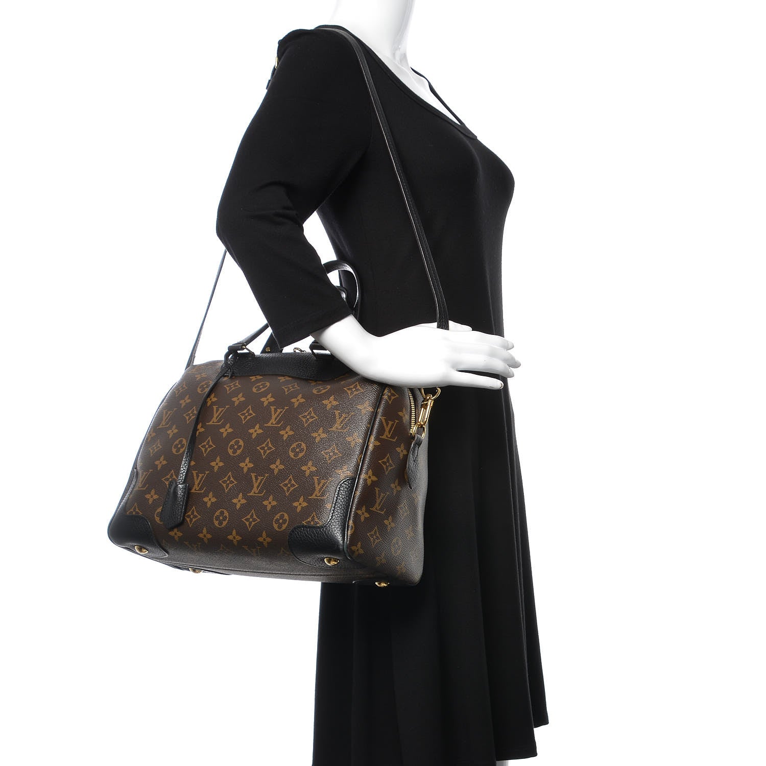 Louis Vuitton Monogram Retiro NM Black 2 of 14