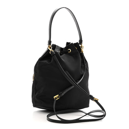 Prada Re-Nylon Duet Drawstring Shoulder Bag Black 3 of 9