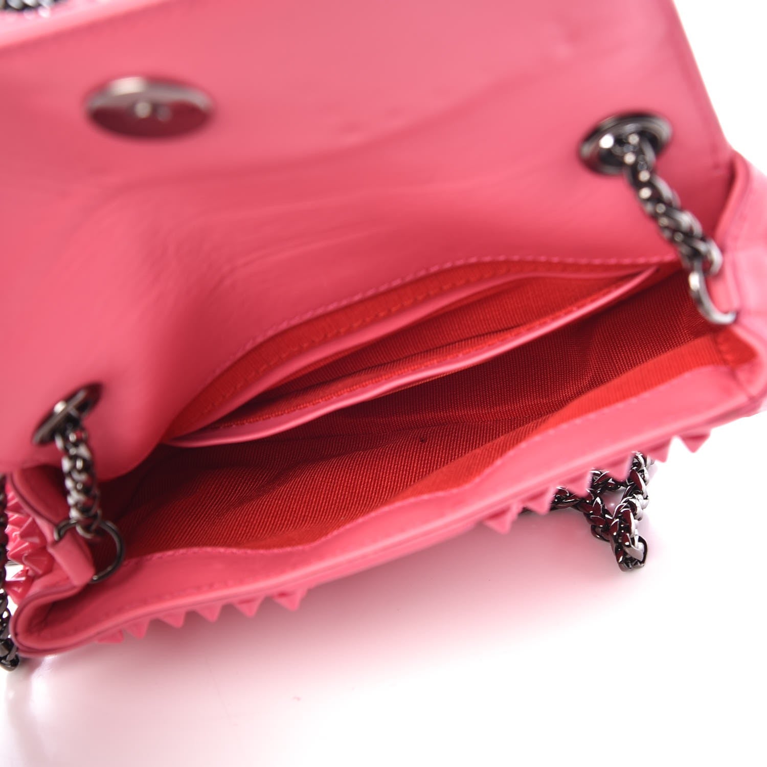 Christian Louboutin Calfskin Spiked Sweety Charity Crossbody Bag Pink 5 of 10