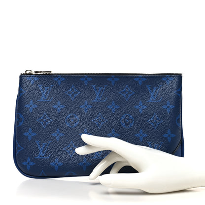 Louis Vuitton Taigarama Trio Messenger Small Pochette Cobalt 2 of 10