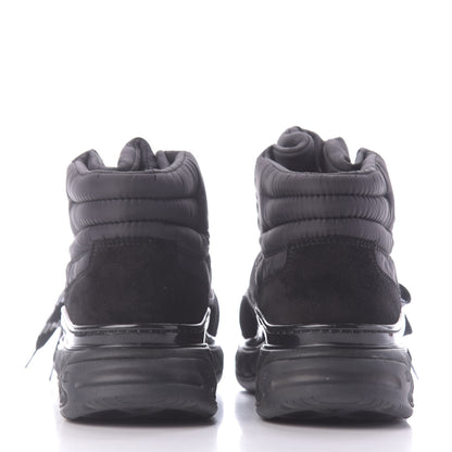 Chanel Fabric Suede Womens CC Sneakers 37.5 Black 5 of 10