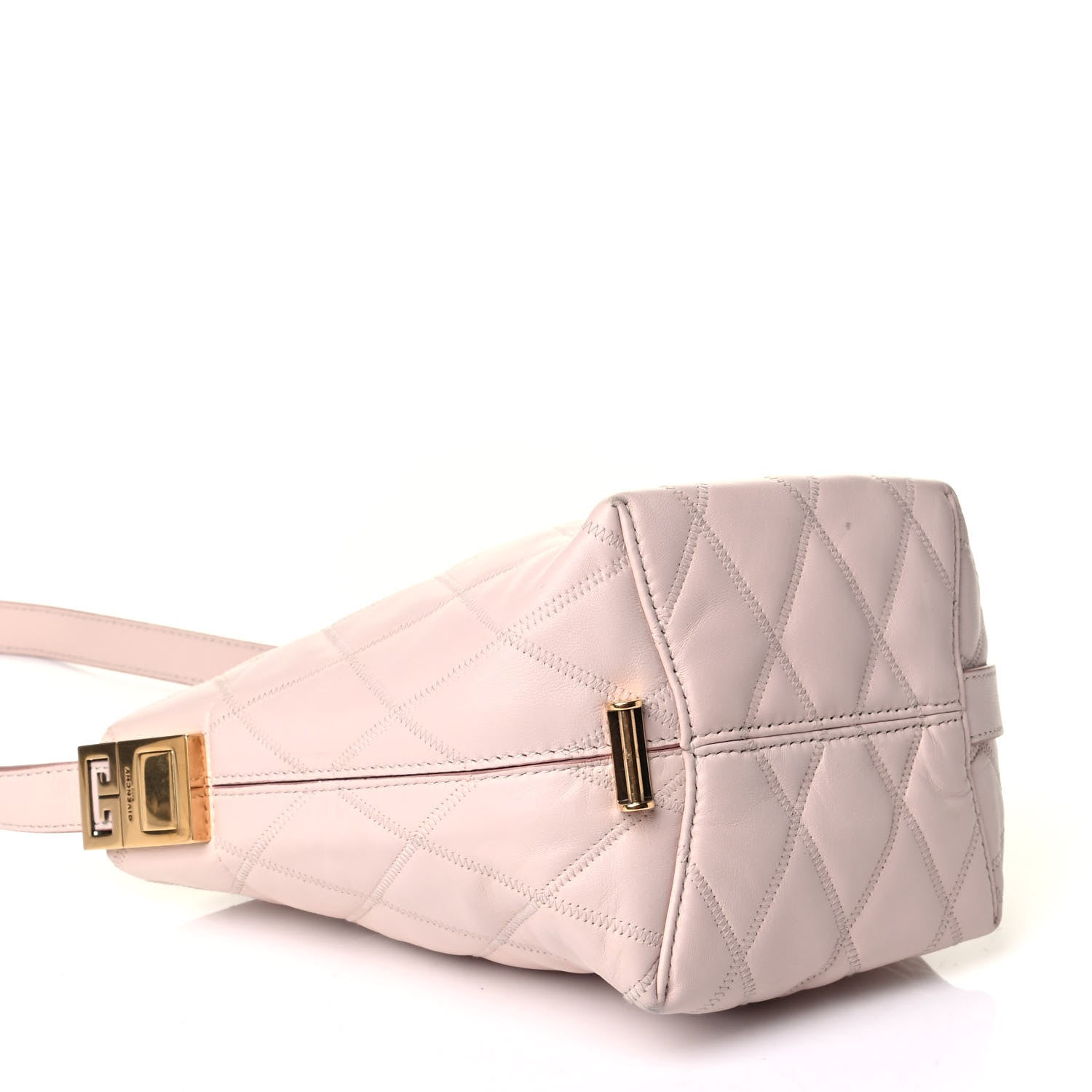 Givenchy Lambskin Quilted Mini GV Bucket Bag Pink 3 of 6
