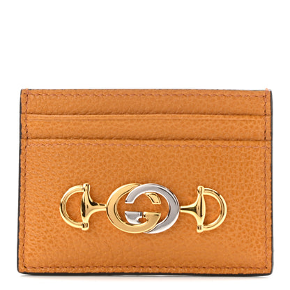 Gucci Grainy Calfskin Zumi Card Holder Sun Oil 1 of 6