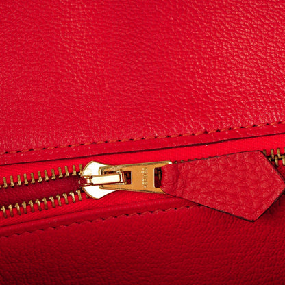 Hermes Togo Birkin 25 Vermillion 10 of 23